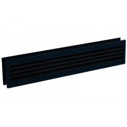 Nedco Deurrooster 46x9cm - 2-Delig - Zwart