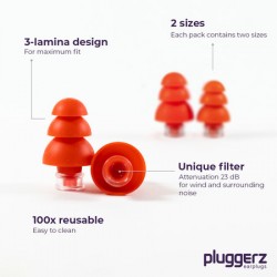 Pluggerz Uni Fit Pro Road/Motor Gehoorplug