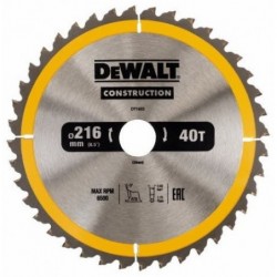 DeWALT Cirkelzaagblad - Ø 216mm Asgat 30mm - 40T