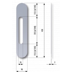 SecuMax Anti-Manipulatieplaat RVS 114X240MM