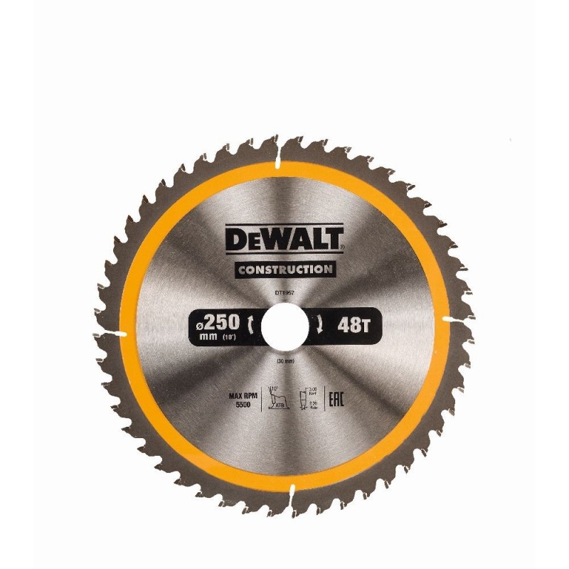 DeWALT Cirkelzaagblad - Ø 250mm Asgat 30mm - 48T