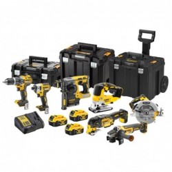 DeWALT Combopack DCK755P3T 18V - 7-delige voordeelset in TSTAK + trolley case 3x 5.0Ah