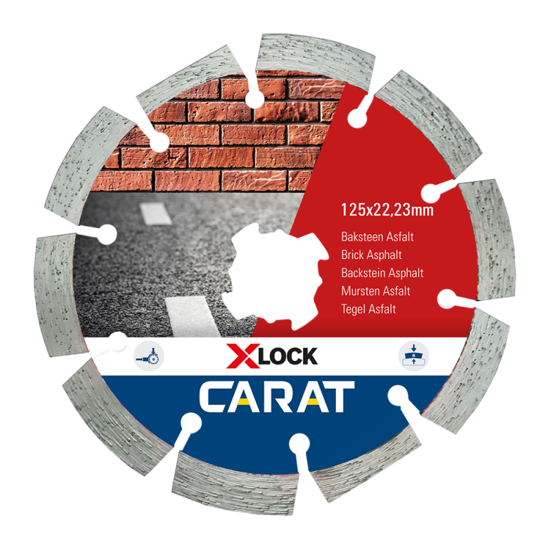 Carat Diamantzaag X-Lock Baksteen Ø125x22.23mm