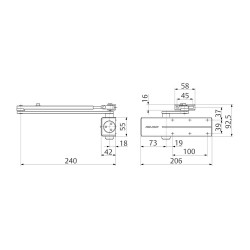 ASSA ABLOY Deurdranger DC 140 - EN 2-5 - Inclusief Schaararm