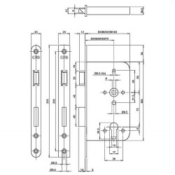 LIPS 2420 Dag- en nachtslot 17T24-60mm PC72 afmetingen