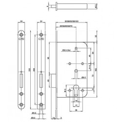 LIPS Kastslot 2455/17T24-60 PC72 afmetingen