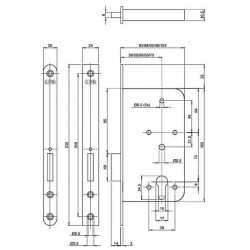 LIPS Kastslot 2455/17U20-60 PC72 afmetingen