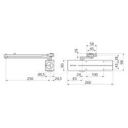 ASSA ABLOY Deurdranger DC 300 - EN 3-6 - Zonder Arm