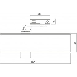 Intersteel Deurdranger DR 120 - Zwart - EN 2-4 - Inclusief Schaararm