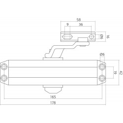 Intersteel Deurdranger DR 122 - Zwart - EN 2-4 - Inclusief Schaararm