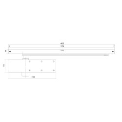 Intersteel Deurdranger DR 124 - Zwart - EN 3 - Inclusief Glijarm