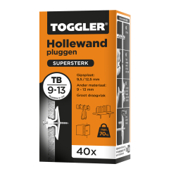 Toggler Hollewandplug TB 9-13mm - 40 stuks