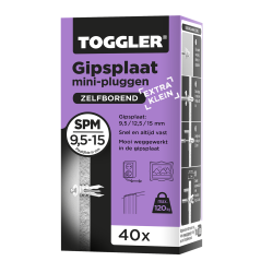 Toggler Gipsplaatplug SPM Paars - Doos 40 Stuks