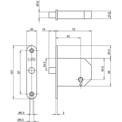 LIPS Kastslot 2084/4U20-50 afmetingen