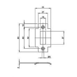 LIPS Sluiplaat SPT2072 rolloopslot afmetingen