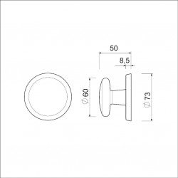 AMI Voordeurknop 160/60 60/73mm - Zwart