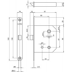 Lips Loopslot 2131/11U - DM 55 - 153x18mm - D1/2/3/4