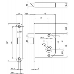 Lips Loopslot 2084/1U - DM 50 - 127x20mm - D1/2/3/4