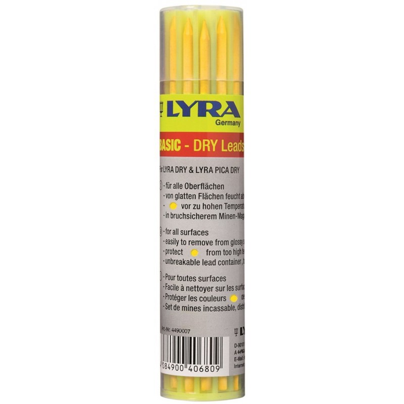Lyra Dry Stift Geel - 12 stuks