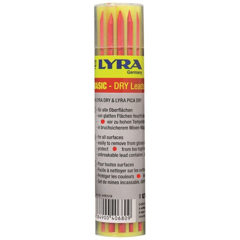 Lyra Dry Stift Rood - 12 stuks