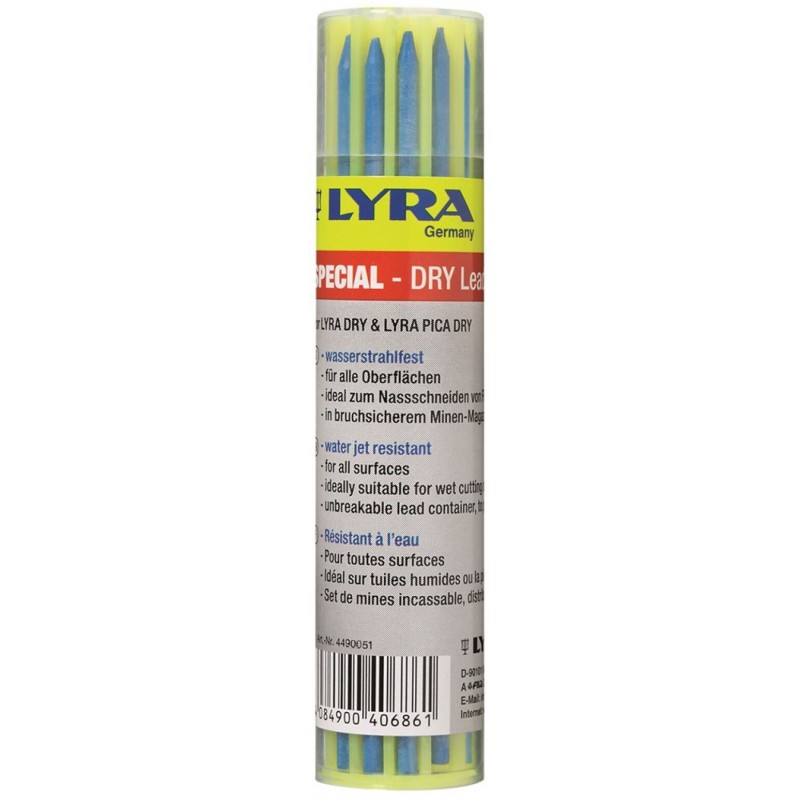 Lyra Dry Stift Watervast - Blauw - 12 stuks