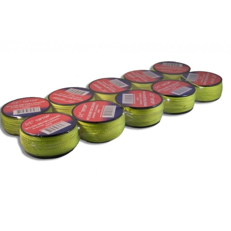 Metselkoord Nylon Fluor Geel - 1mm - Rol50M