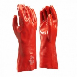 Handschoen 7061An40 Geheel PVC - Rood - 40cm