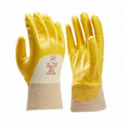 Handschoen HCL55 NBR Maat L (9) - Geel - Ventilerend - Tricot