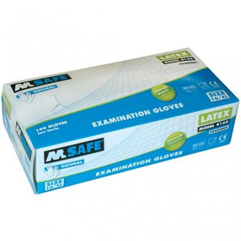 Msafe Handschoen Latexnaturel Maat L (9) - Ds100