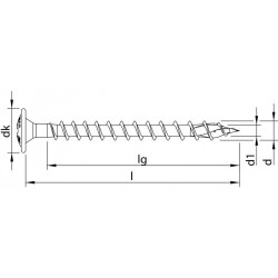 Heco Topix+ Achterwandschroef 4x35 Pozidrive2 - Verzinkt - 500 stuks