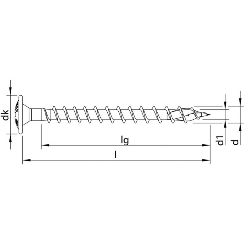 Heco Topix+ Achterwandschroef 4x35 Pozidrive2 - Verzinkt - 500 stuks