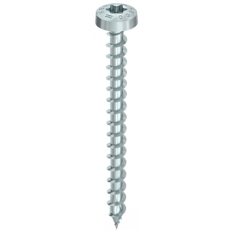 Heco Topix+ Spaanplaatschroef Cilinderkop 4x40 voldraad Torx20 - Verzinkt - 500 stuks