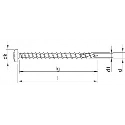 5x40 voldraad Torx20 - Verzinkt - 500 stuks