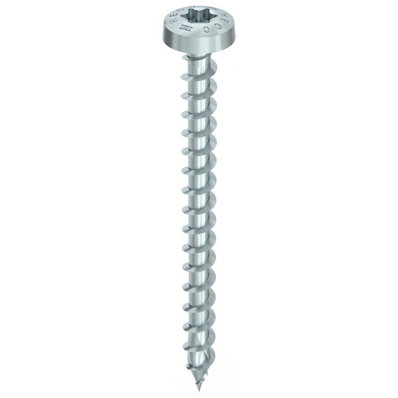 Heco Topix+ Spaanplaatschroef Cilinderkop 6x40 voldraad Torx30 - Verzinkt - 200 stuks