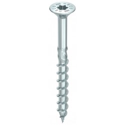 Heco Topix+ Spaanplaatschroef Platkop 10x100 deeldraad Torx40 - Verzinkt - 50 stuks