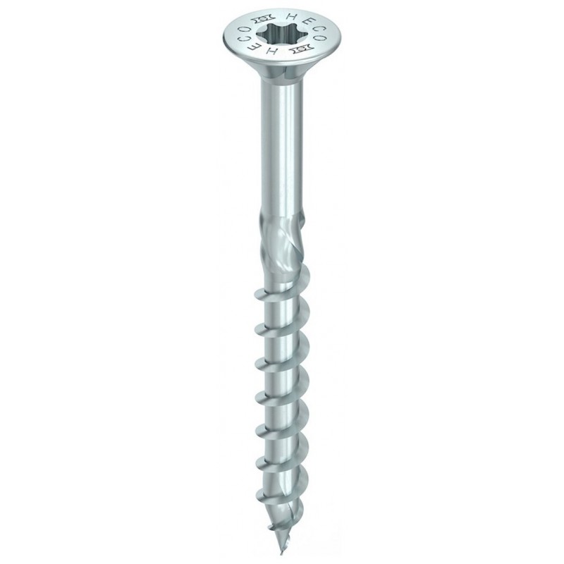 Heco Topix+ Spaanplaatschroef Platkop 10x120 deeldraad Torx40 - Verzinkt - 50 stuks