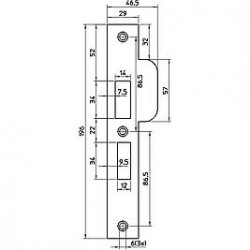 NEMEF Sluitplaat P4119-17T D+N RVS D1