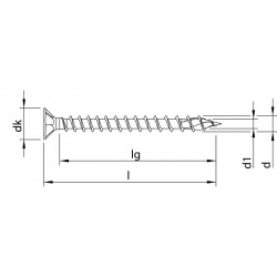 5x16 voldraad Pozidrive2 - RVS - 200 stuks