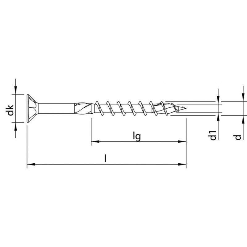 Heco Topix+ Spaanplaatschroef Platkop 4