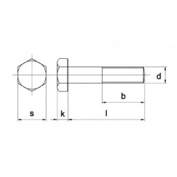 Bout 8.8 M10x200mm DIN931 - Verzinkt - zonder Moer