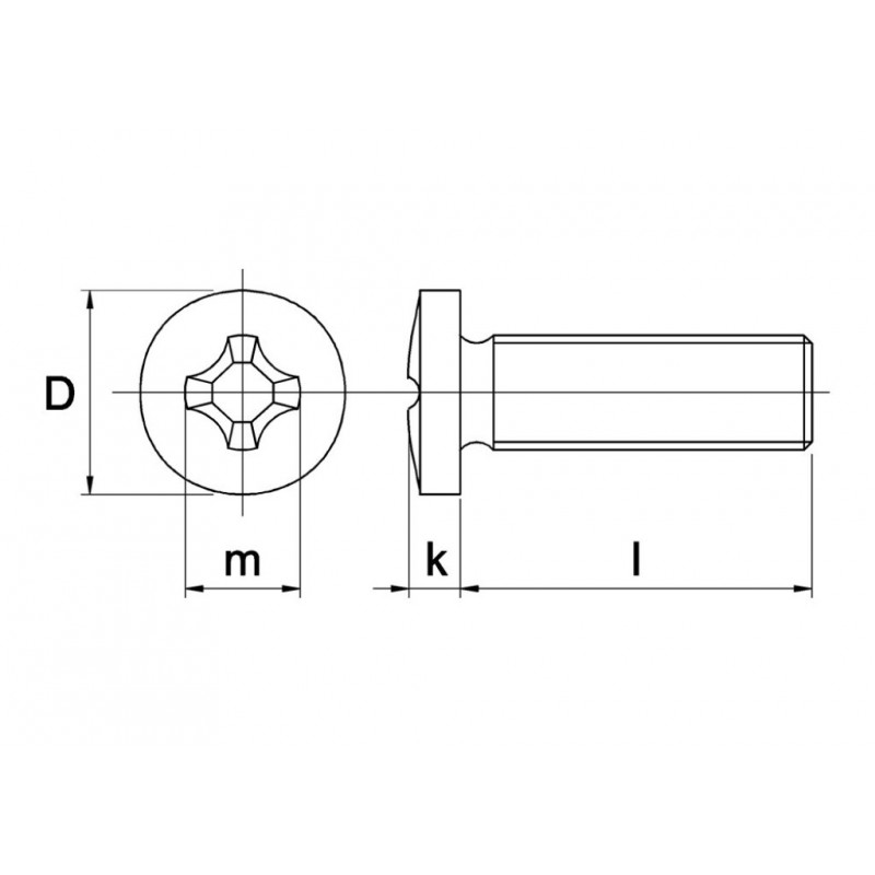 Metaalschroef M3x8mm Cilinderkop DIN7985Ph - RVS A2