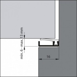 Ellen Tochtstrip Aib-3N-XL-Zk 300cm - Aluminium