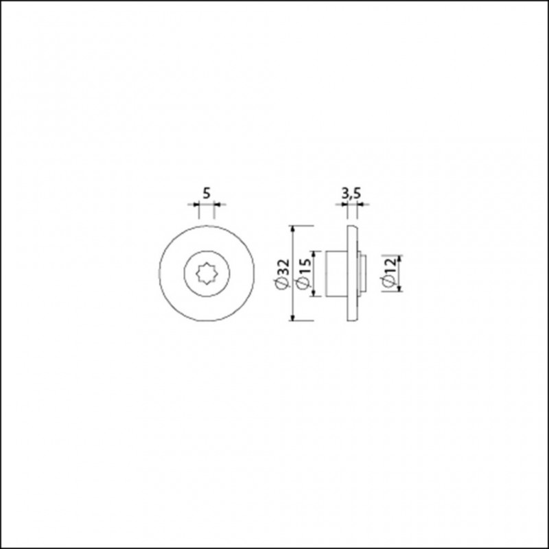 Ami Rood/Wit Plaatje 900345 - 5mm