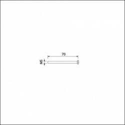 Patentbout M5x70mm RVS