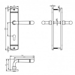 Intersteel Deurkruk Emily op schild PC 55mm chroom