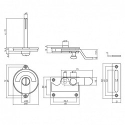 Intersteel WC-overslag met bocht rood / groen chroom