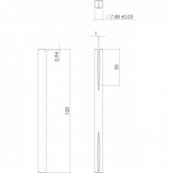 Intersteel 1 Stift beide zijden zaagsnede 8x120mm