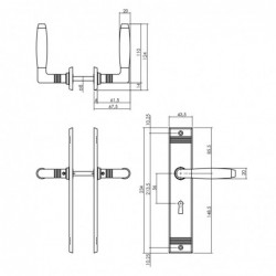 Intersteel Deurkruk Ton Basic met schild sleutelgat 56mm nikkel mat