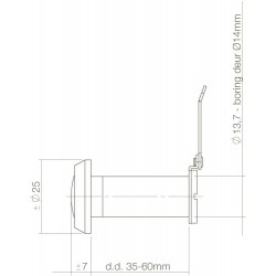 Intersteel Deurspion 180° kijkhoek zwart