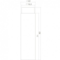 Intersteel Deurstop wandmontage 22 x 80 mm zwart